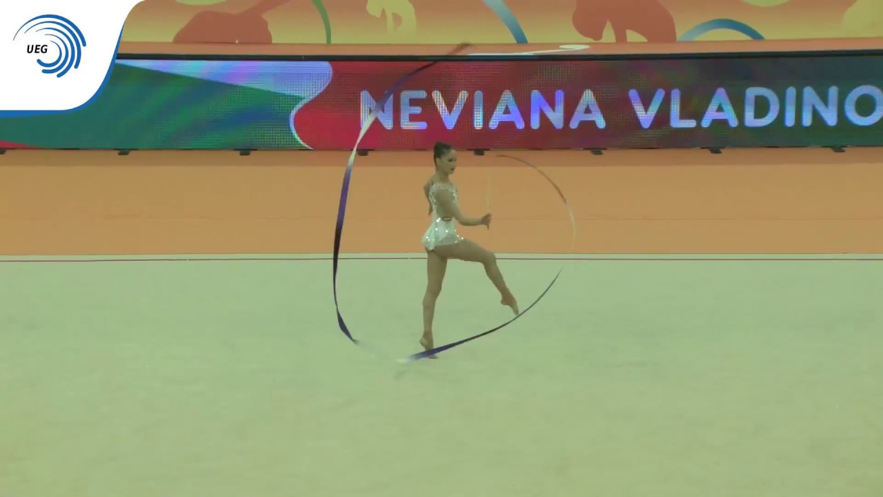 Neviana VLADINOVA (BUL) - 2018 Rhythmic Europeans, all around final ribbon