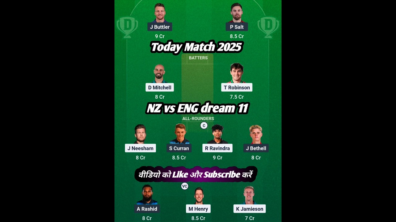 nz vs eng dream11 team prediction | nz vs eng today match prediction || #NZvsENG#ENGvsNZ #cricket