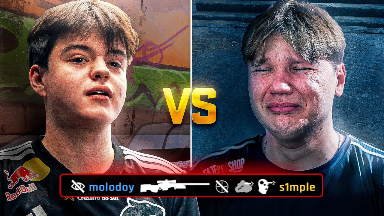 s1mple, você foi AMASSADO nesse X1... MOLODOY enfrenta ANTIGO GOAT no CS 2 e o resultado surpreende