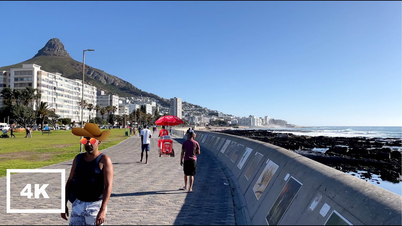 4K Walk Cape Town 2022 - Beach Promenade - Seapoint - South Africa [ASMR Non-Stop]