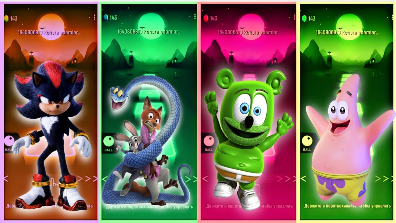 Sonic Run in Tiles Hop with Zootopia & Gummy Bear 😱🔥