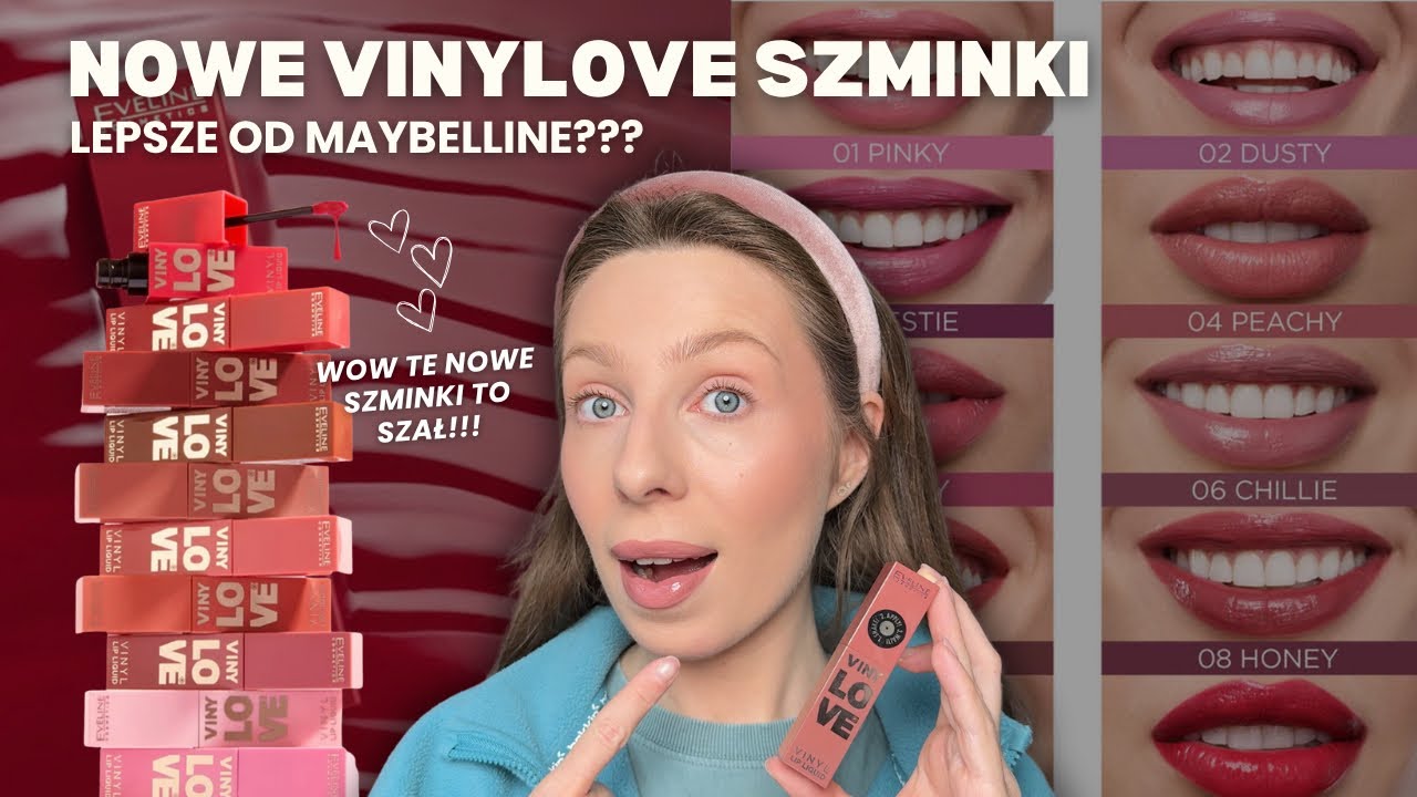 Nowe VINYLOVE pomadki od Eveline 💕 Lepsze niż Maybelline??? 