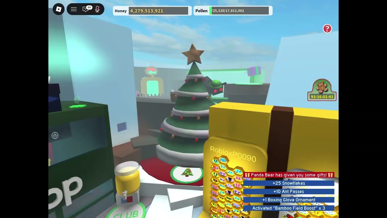 Completing beesmas quests 
