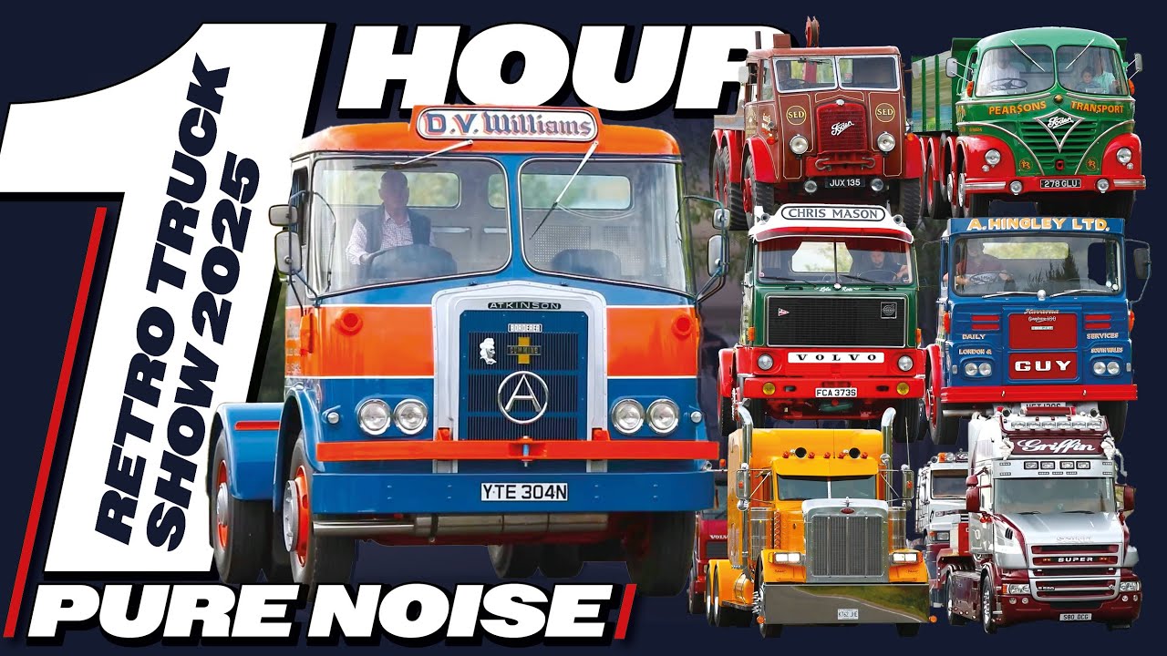 Trucks Leaving Retro Truck Show 2025 - PURE NOISE - 🇬🇧 Gaydon UK 2025