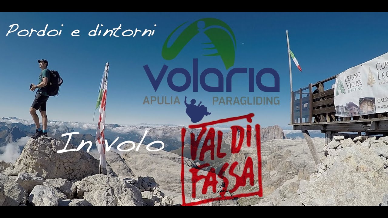 Volo sopra la Val di Fassa in parapendio 