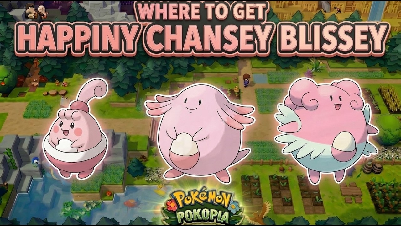 Как получить счастливых Чанси и Блисси в Pokemon Pokopia