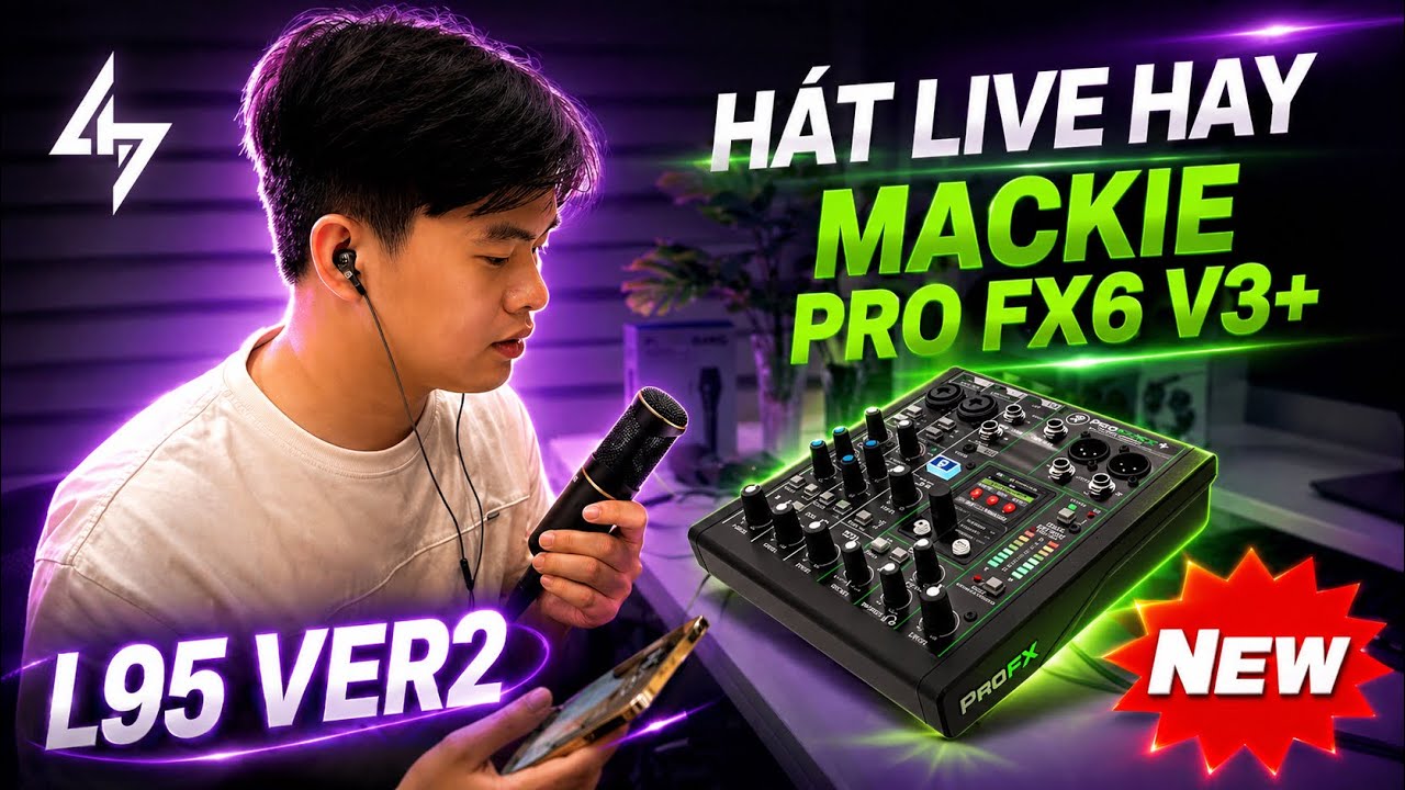 Test Combo Mixer Mackie 6V3+ Và Micro L95V2 Cực Chất | Tú Lê Hoàng Studio