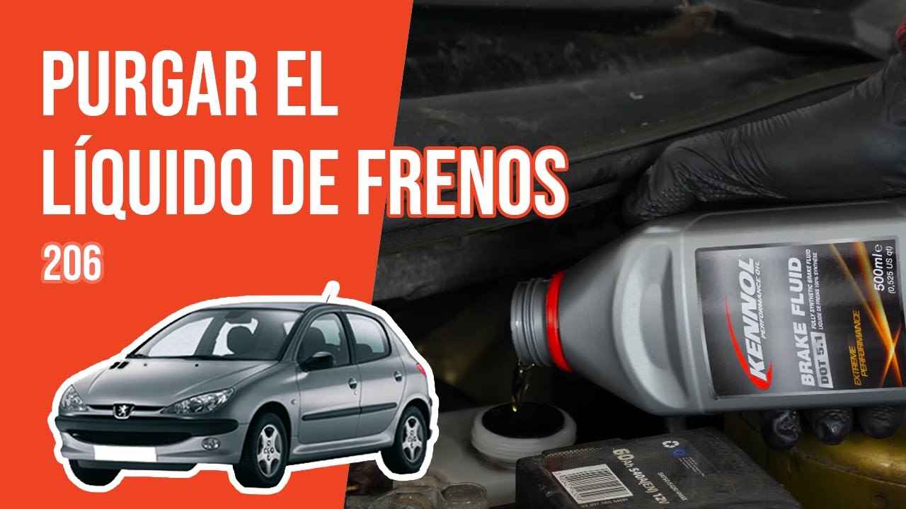 Cómo purgar el líquido de frenos Peugeot 206 🚗