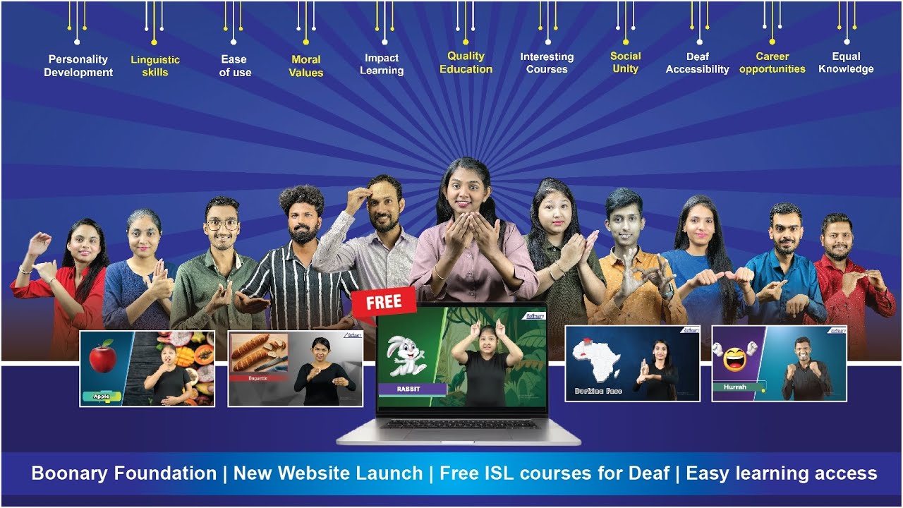 Boonary Foundation | New Website Launch | Free ISL courses for Deaf Education