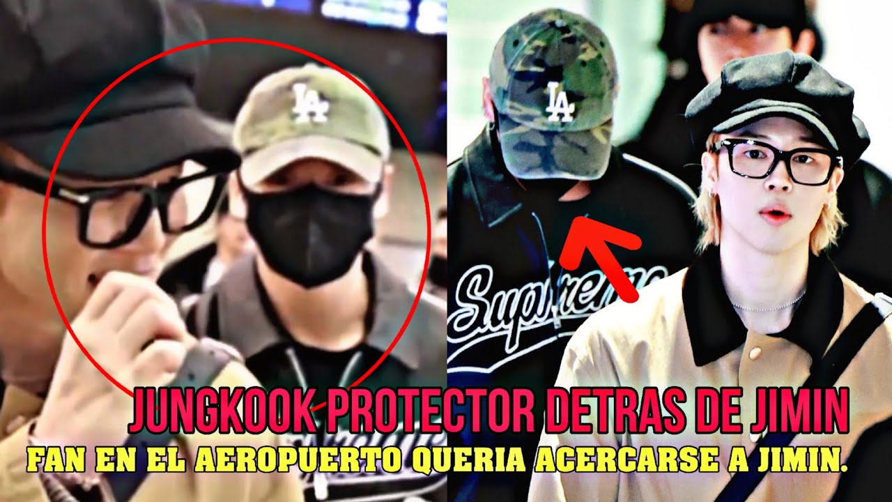 JIKOOK-😳 ¿PROTECCIÓN EXTREMA? JUNGKOOK NO SE SEPARA DE JIMIN ENTRE LA MULTITUD 