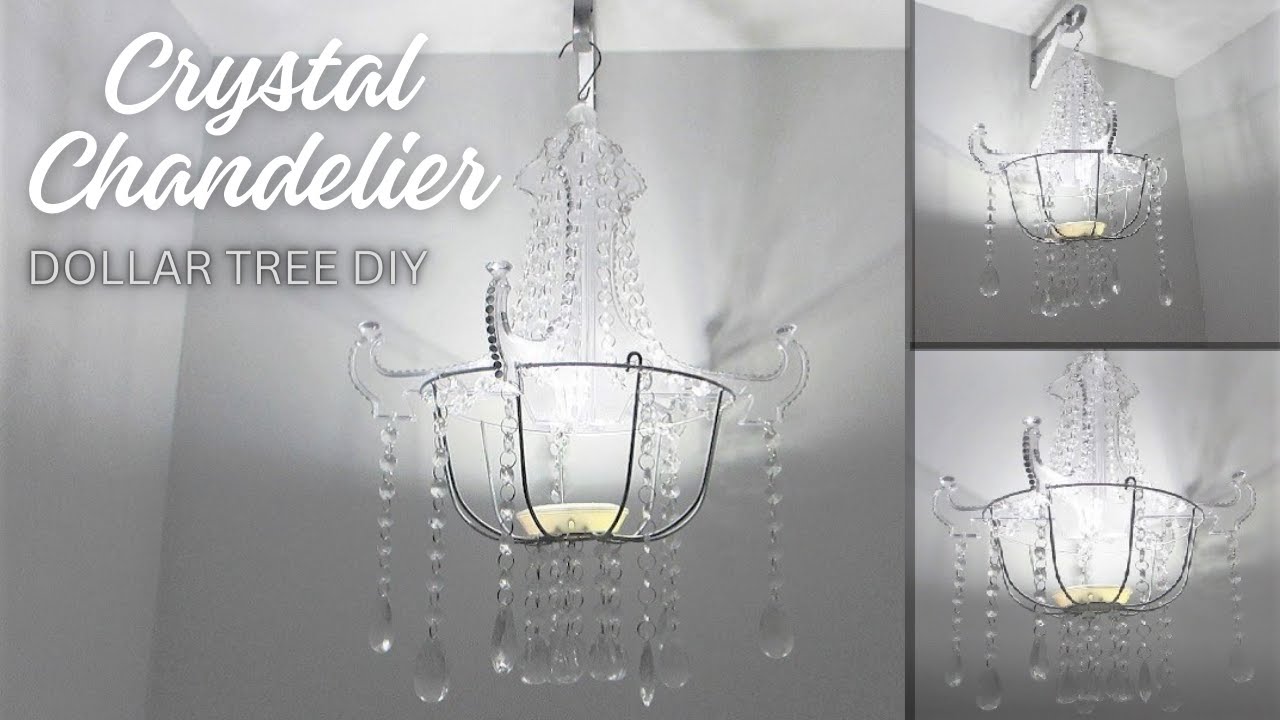 Gorgeous Hanging Crystal Chandelier - Dollar Tree DIY