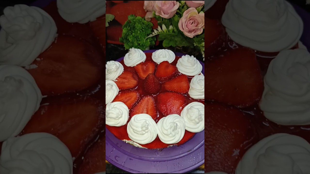 No Bake..No Gelatin..Strawberry Cheesecake#shorts #smitakitchencraft #trending#dessert#cheesecake