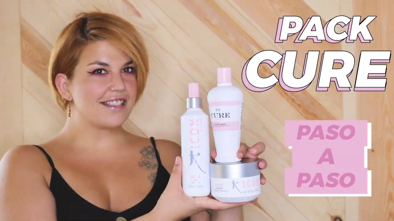 PACK ICON CURE CHAMPU ACONDICIONADOR SPRAY ✅MiPelazo.com