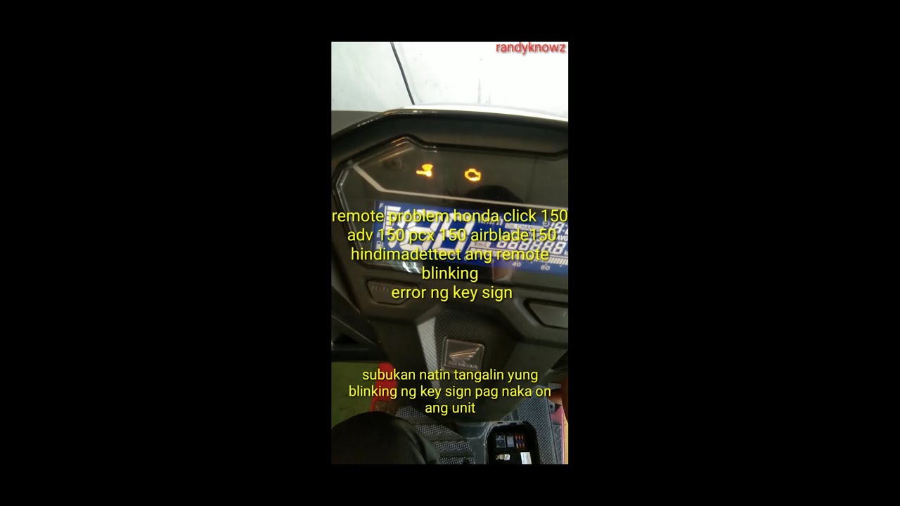 Remote push start problem not detect for keyless honda click adv pcx airblade 150 key sign blinking