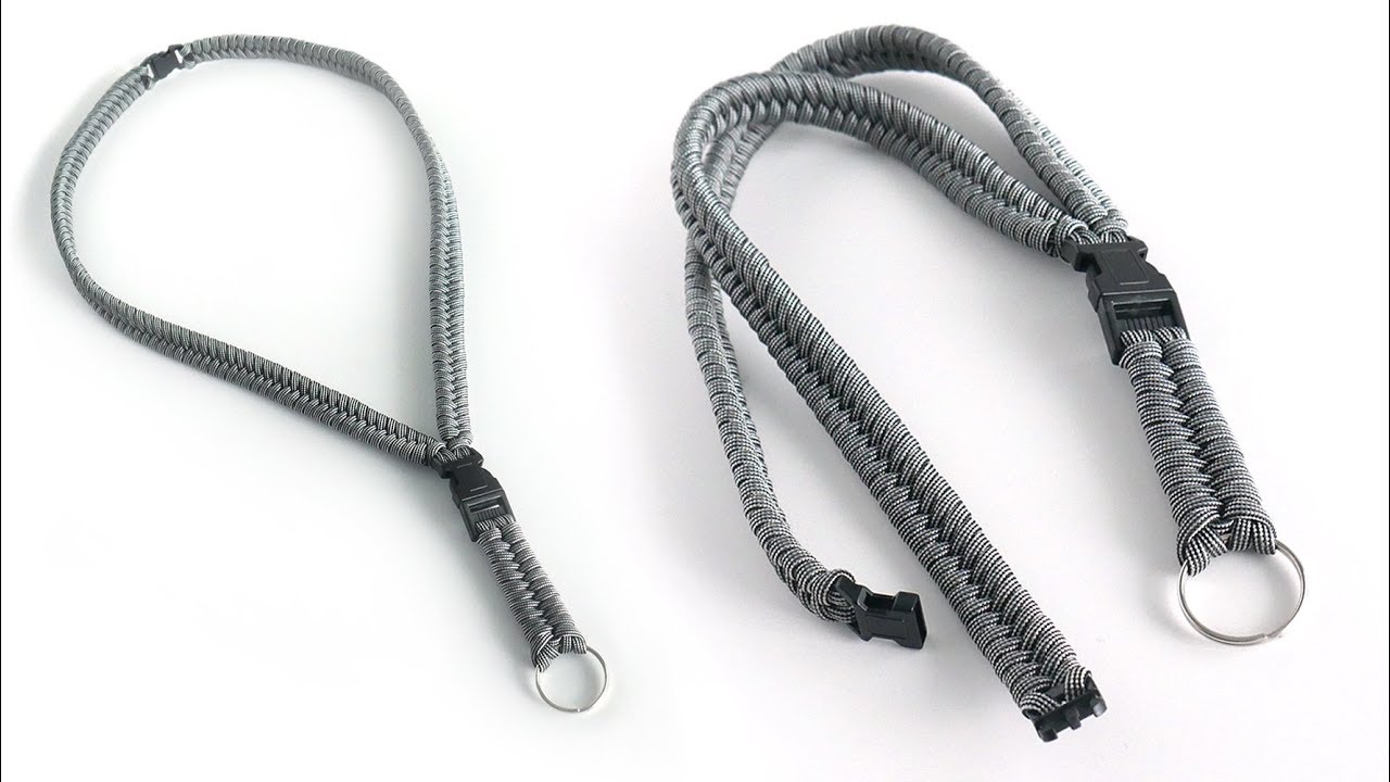 How to Make a Paracord Fishtail Neck Lanyard Tutorial | With DIY Breakaway Buckle