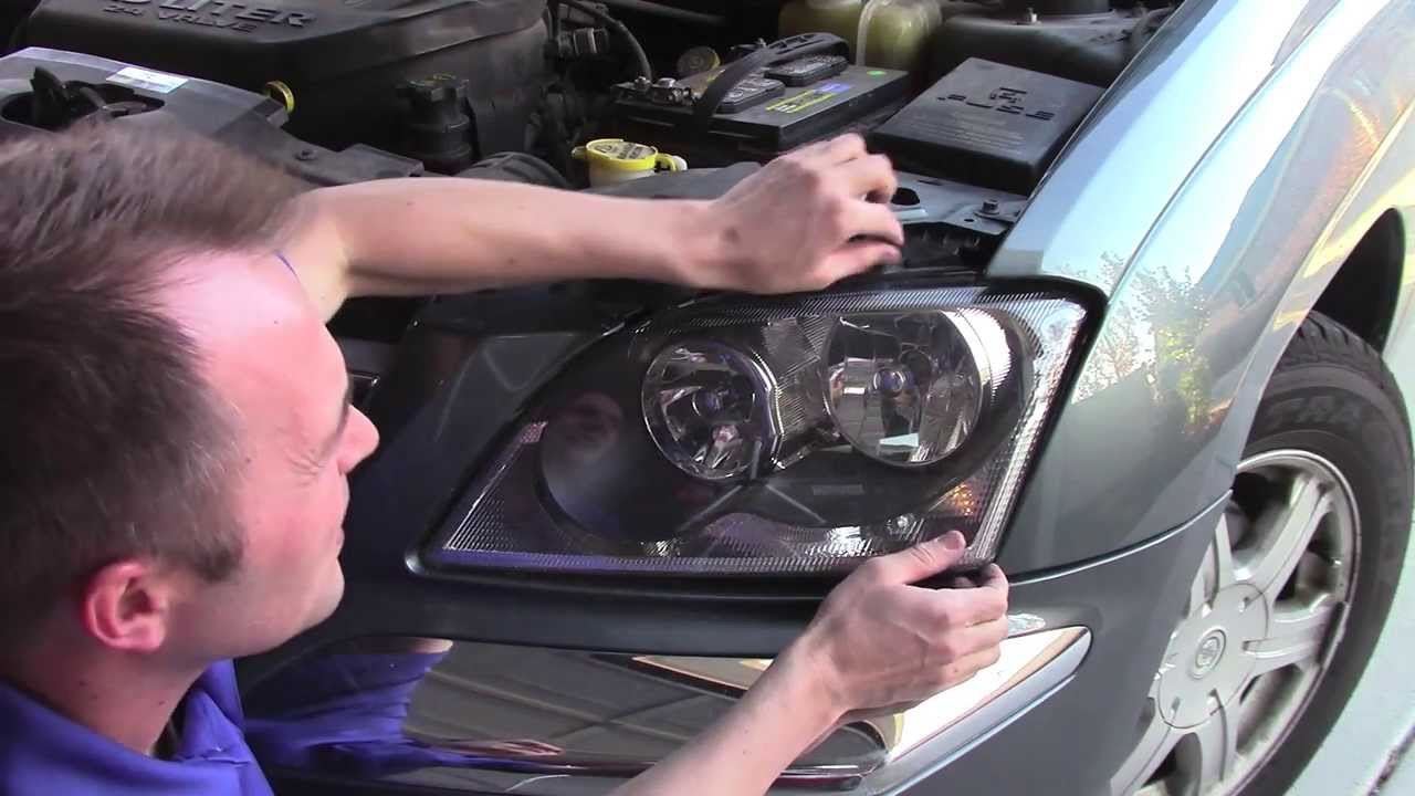 How to replace a Pacifica headlight and bulb lightbulb