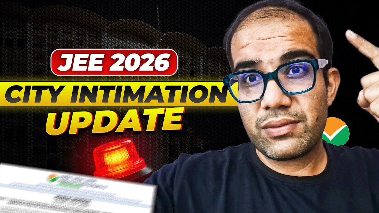 JEE 2026 | 🚨 City Intimation Update | April Attempt | Vinay Shur Sir