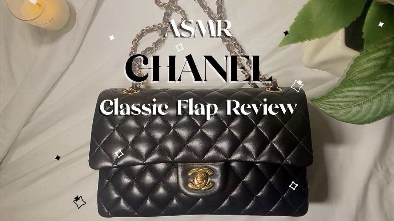 ASMR *CHANEL* Classic Flap Review | Luxury ASMR | Tapping, Tracing, Leather Sounds