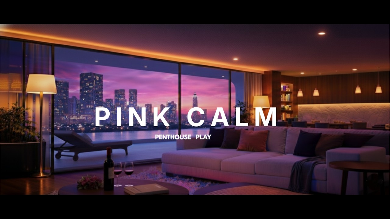 Pink Calm – Cozy Luxury Penthouse Night Ambience | 3 Hours City Glow