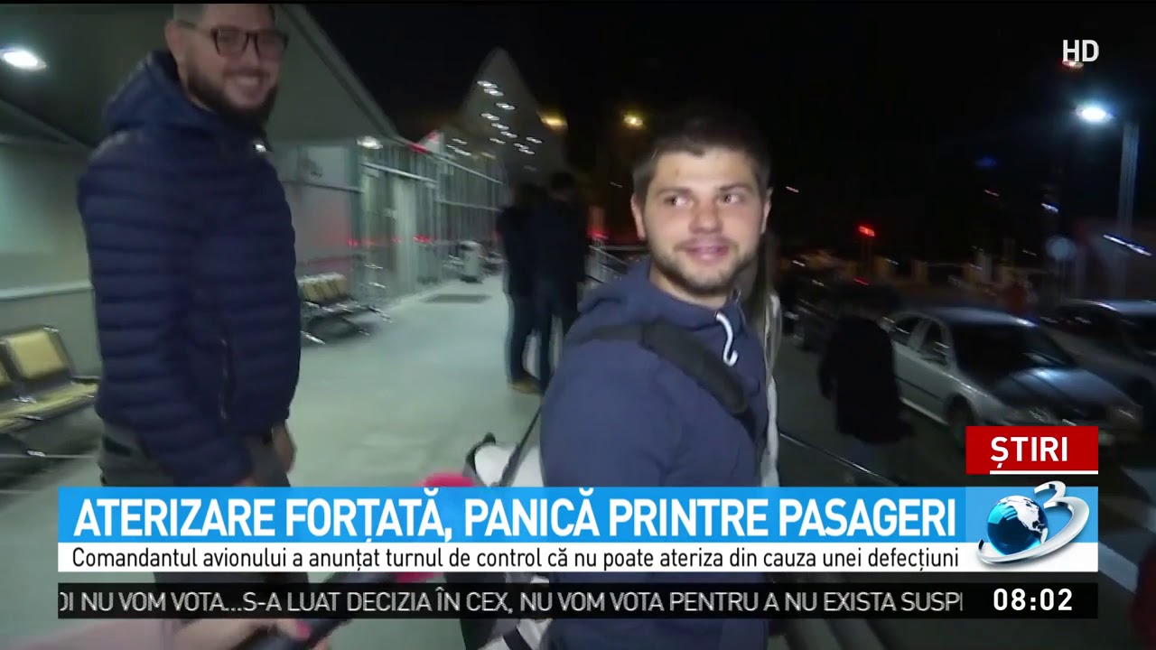 Aterizare forțată, panică printre pasageri