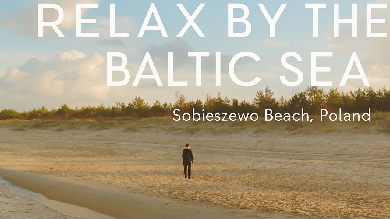 Relaxing Walk on the Baltic Sea | Sobieszewo Beach, Poland (Drone + iPhone)