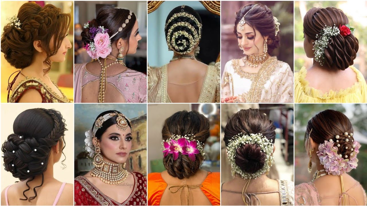 10 BRIDAL HAIRSTYLES || TRENDING BRIDAL BUNS || LATEST HAIRSTYLES FOR BRIDES