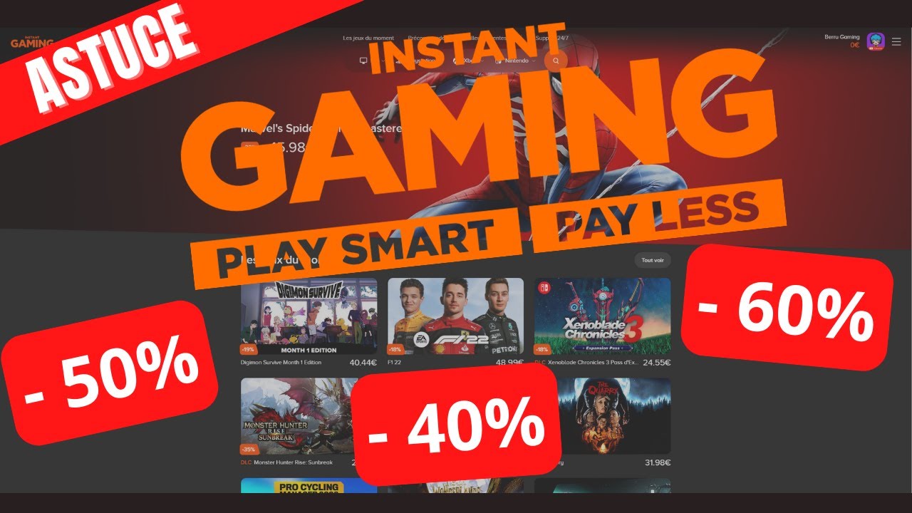 INSTANT-GAMING.COM - Des jeux à prix cassé ! Comment ça marche ? Bons plans gaming