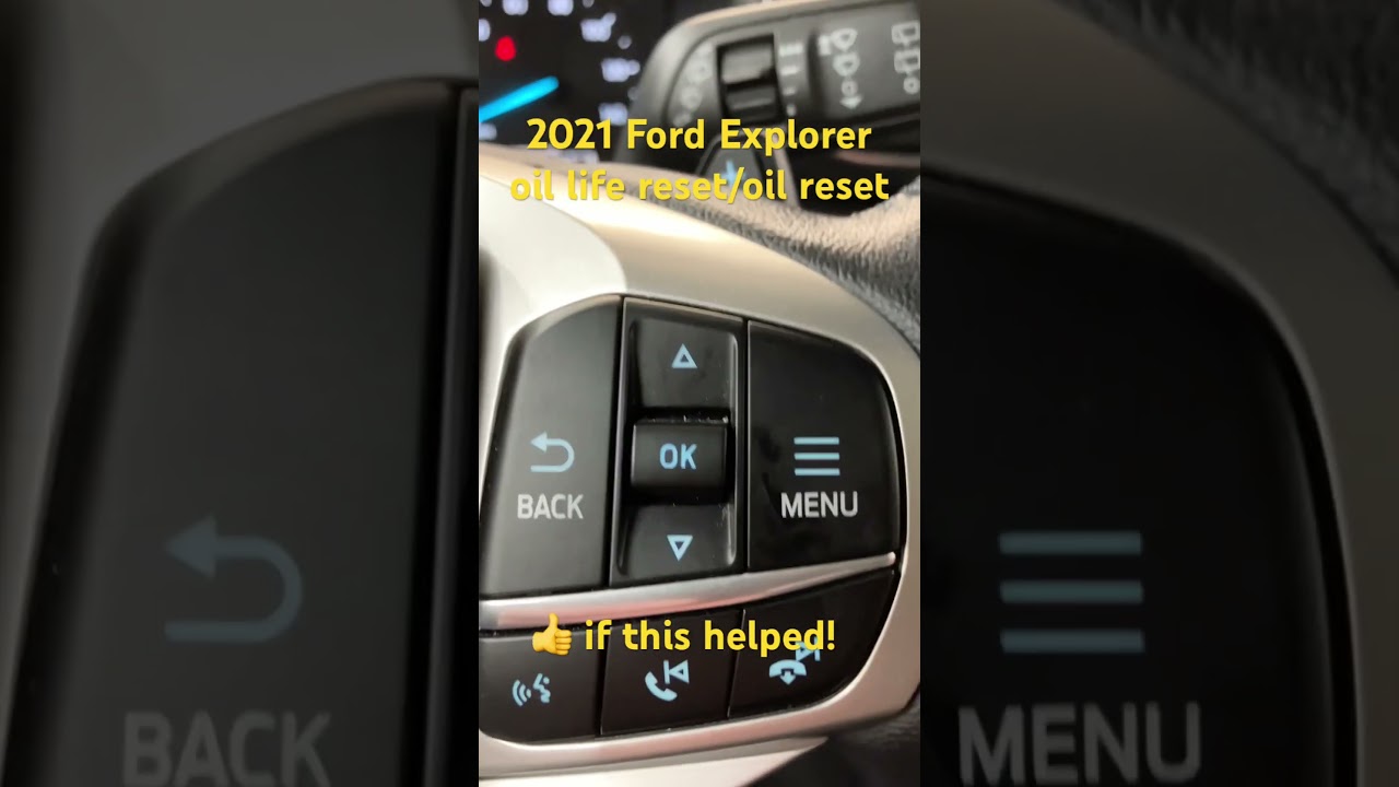 Сброс срока службы масла Ford Explorer 2021 года/сброс масла
