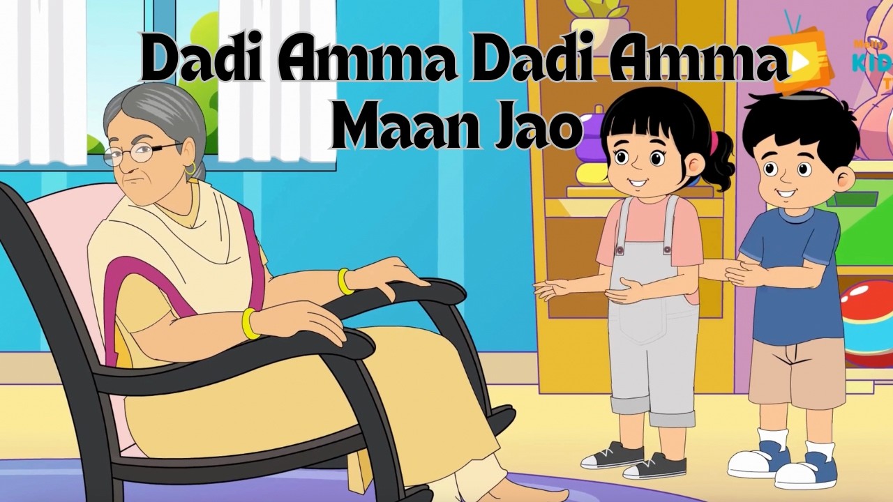 Dadi Amma Dadi Amma Maan Jao | Hindi Rhymes for Kids | #mellykidstv #dadiamma