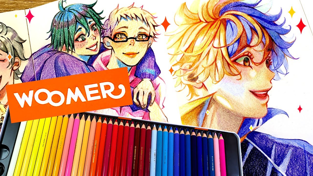 Pintando con Lápices de Colores | Dibujando usando Bases | ft. ¡Woomer!