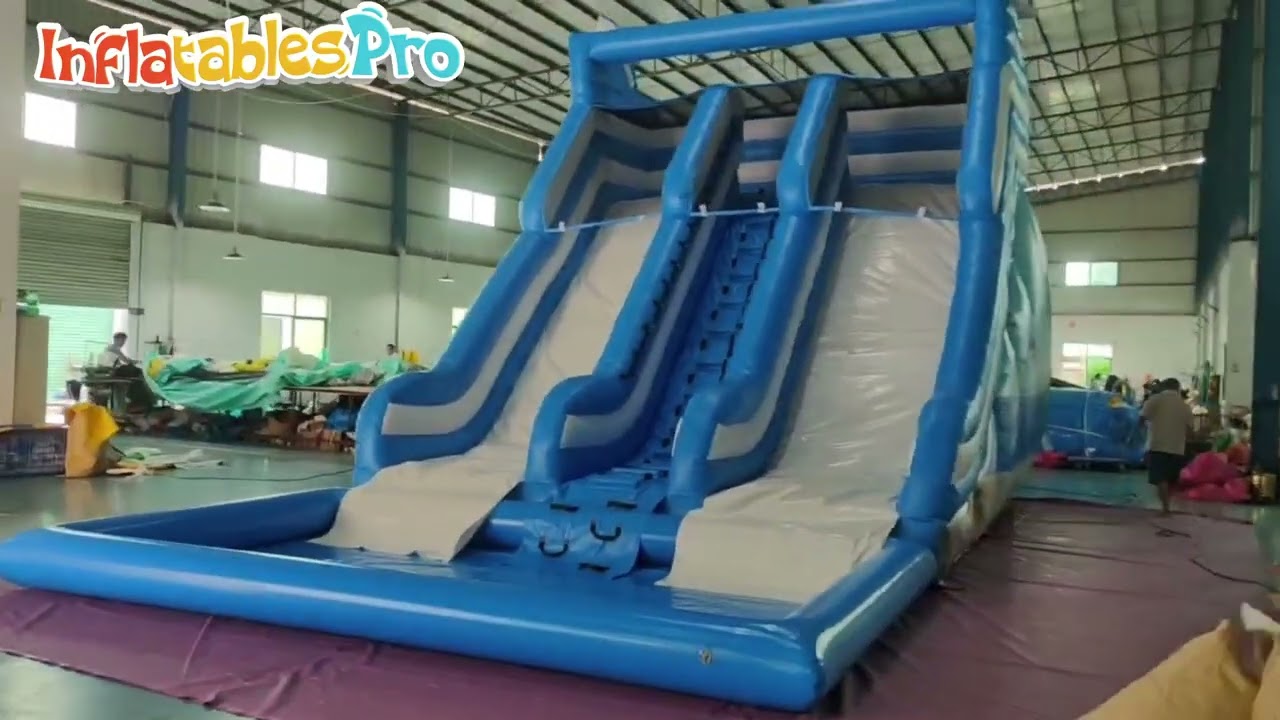 Commercial Dolphin Water Slide with Pool: Factory Leak Test & Material Review 🏗️🐬