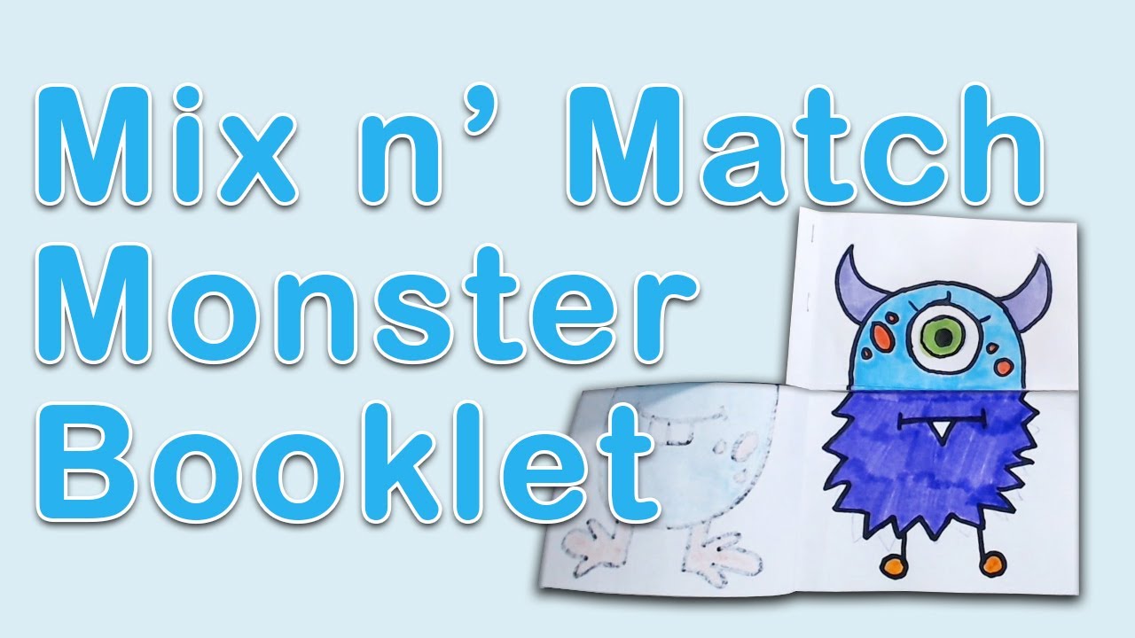 Art Exploration - Mix and Match Fun Monsters Booklet