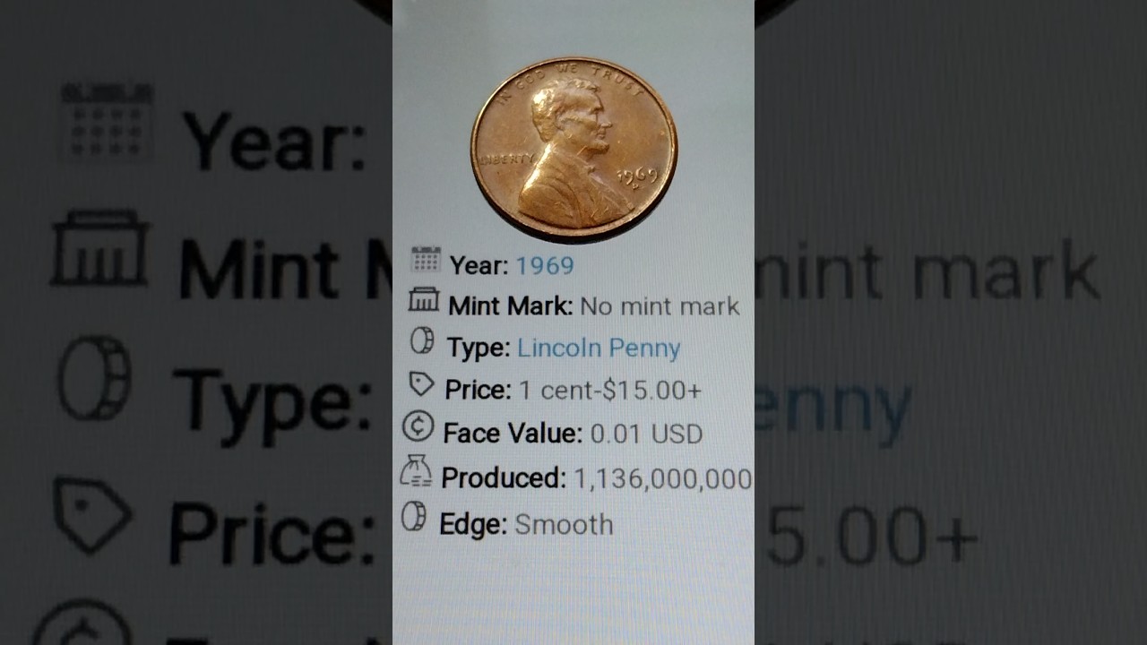 1969 NO MINTMARK PENNY WORTH 