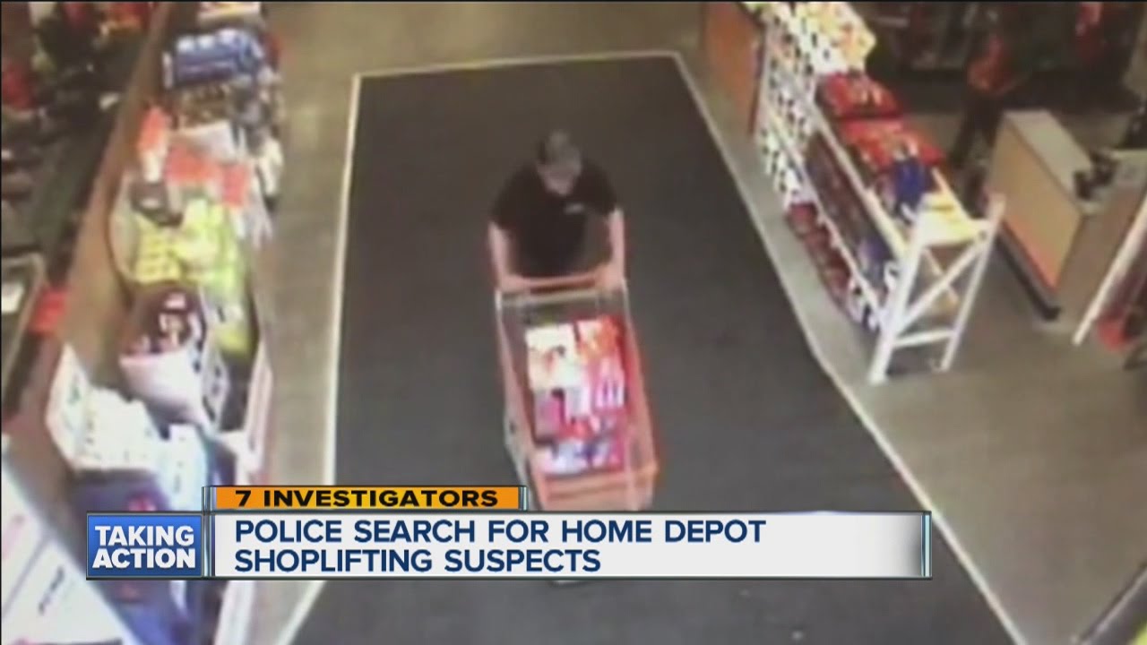 Search for Home Depot shoplifting suspects