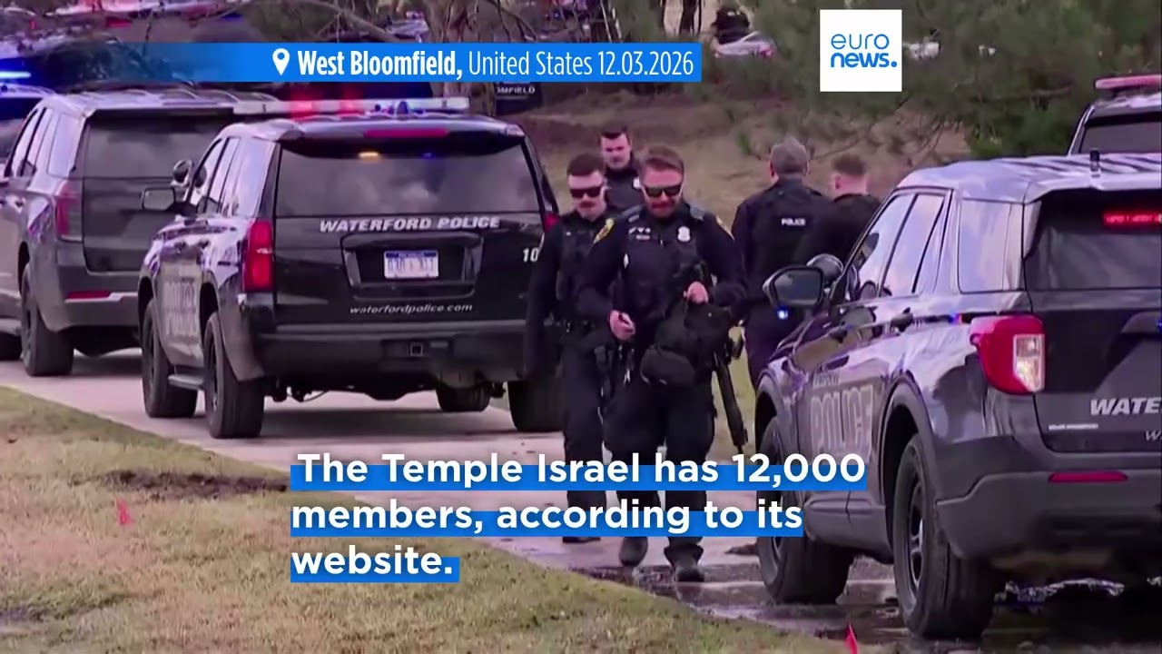 Man shot dead by security after ramming car into Michigan synagogue