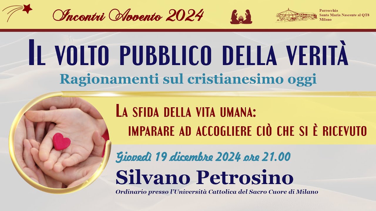 IL VOLTO PUBBLICO DELLA VERITÀ - Ragionamenti sul cristianesimo oggi 19 dicembre 2024