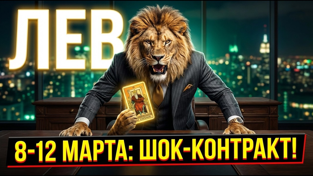 ЛЕВ: КАРЬЕРНЫЙ ВЗЛЕТ. С 8 по 12 марта вас ждет предложение, от которого нельзя отказаться.