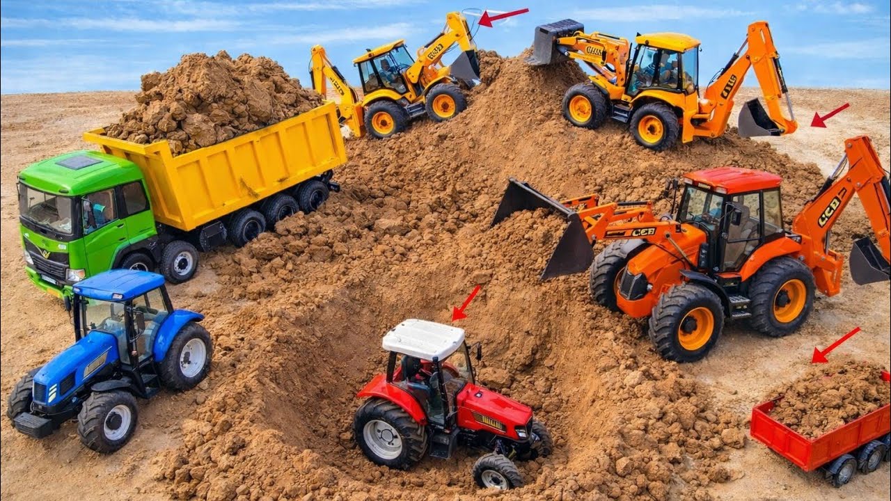 JCB Loaded Video | JCB 3DX Fully Loaded MUD 2 Tractors | KDL TOYS #jcb3dx #toys #truck