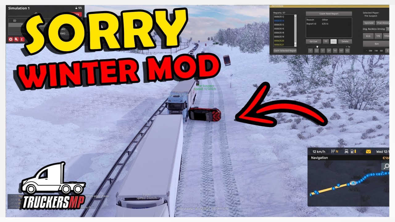 ❄️ Last BANS of The Year | Sorry Winter Mod | TruckersMP
