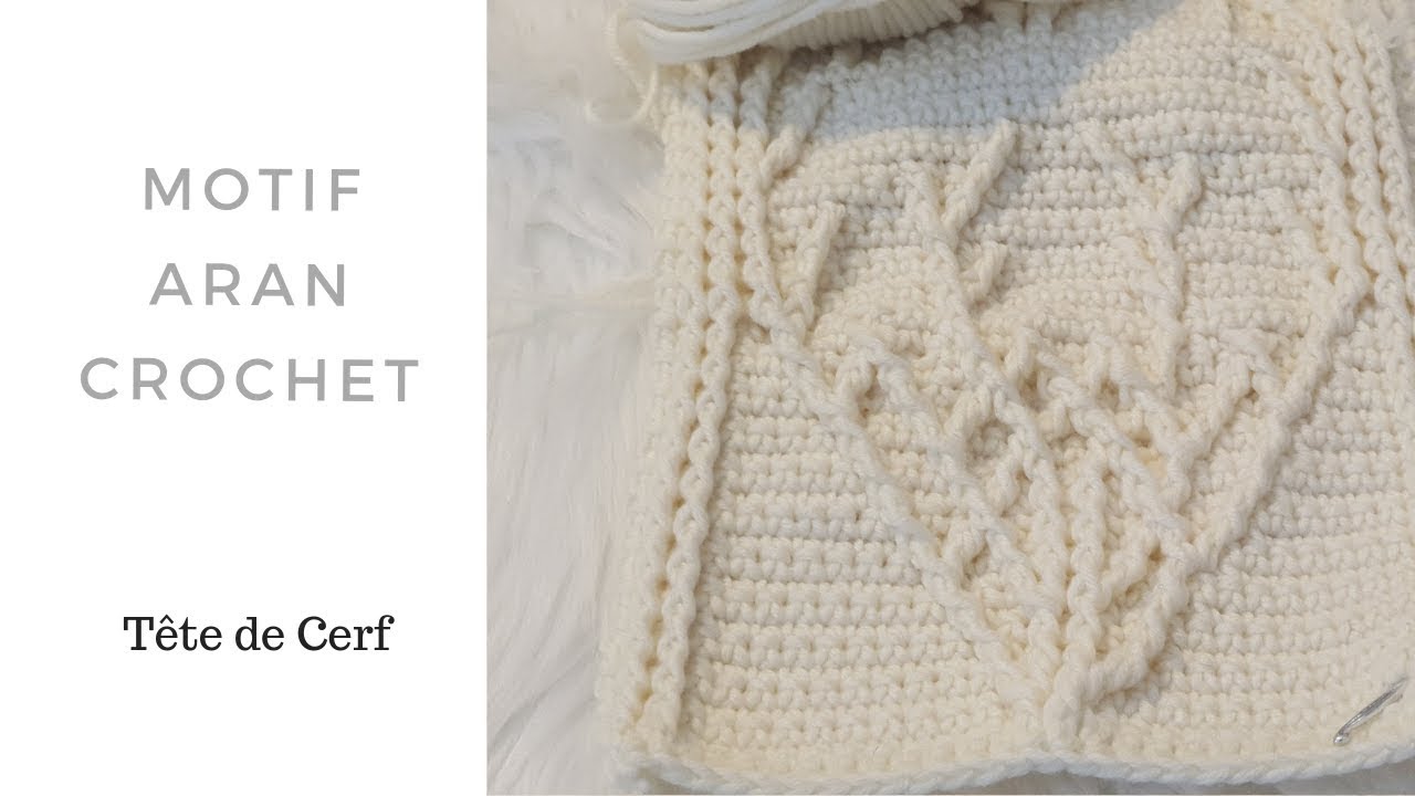 Motif Aran Crochet - t&ecirc;te de Cerf
