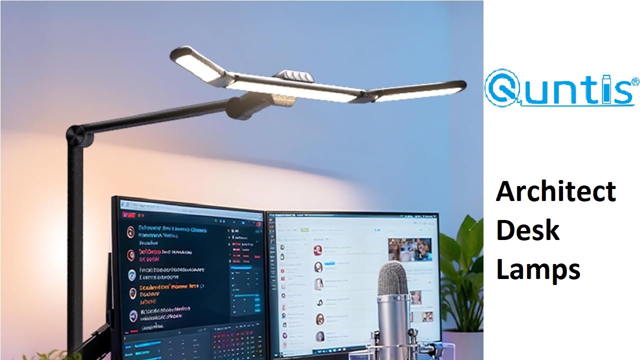 Настольные лампы Quntis 32,5 дюйма для офиса, дома, общежития - Eye Care 3 Light Bar