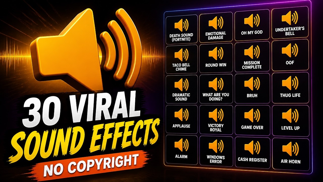 Top 30 Most Popular Sound Effects | Free Sound Effects for YouTube & Editing