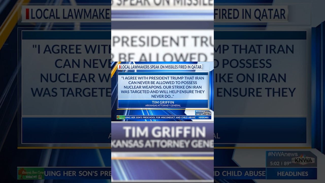 Arkansas Attorney General Tim Griffin&rsquo;s Statement on the Iran Nuclear Facilities Strike. #News #Iran