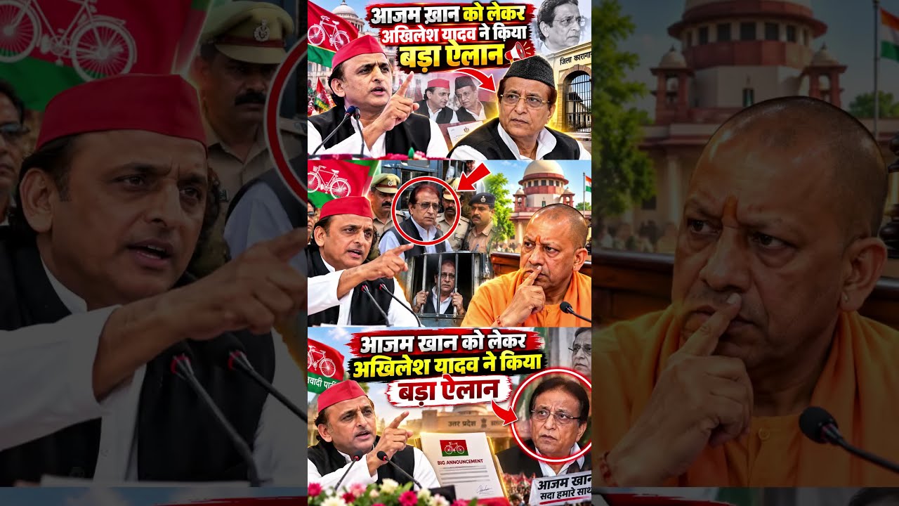 Azam Khan को लेकर Akhilesh Yadav ने कर दिया बड़ा Ailan #azamkhan #akhileshyadav #bayan