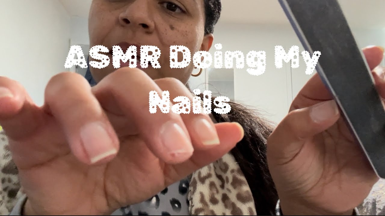 ASMR|Filling My Natural Nails|Whispering Ramble|Lofi|GRWM|Cutting Nails #asmrvideos#amsr#asmrsounds