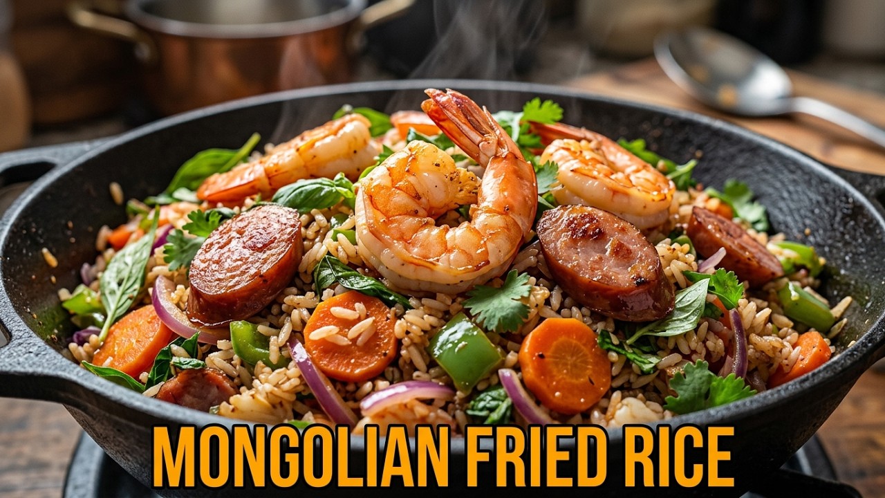 ගෙදරදි ඉතාම ලෙසියන්  මොන්ගෝලියන්  බතක් හදමු Mongolian fried rice 
