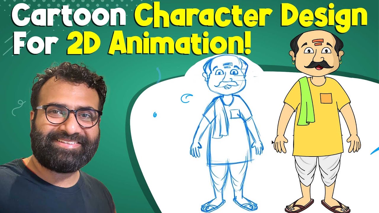 Cartoon Character Design For 2D Animation (Class 83) ll Animate CC