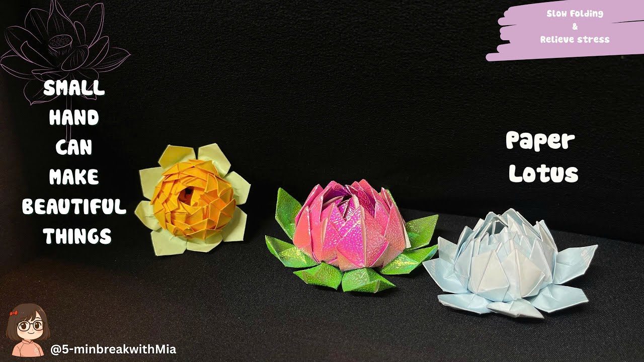 What Happens When You Fold a Lotus&hellip; Slowly? SHCMBT #17 #papercraft #slowliving