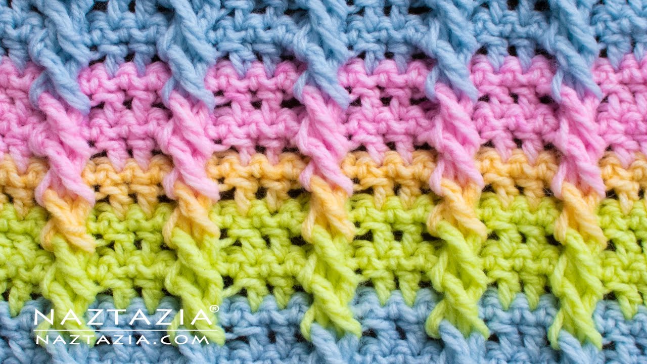 HOW to CROCHET CABLE Stitch - Crochet CABLES and BRAIDS