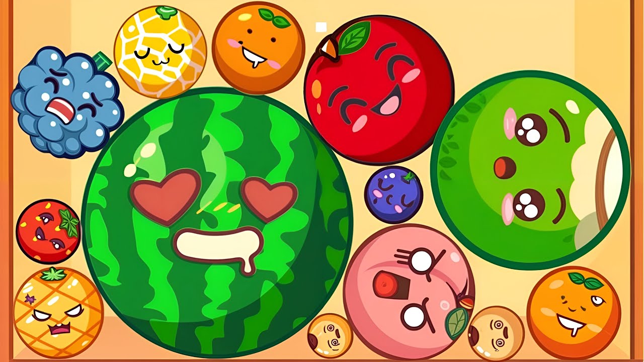 Watermelon game 3D - Fruit Merge Master : ASMR GAMEPLAY ( Level Up Watermelon, Ball Evolution )